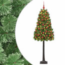 vidaXL Mű zsanéros karácsonyfa gömbökkel 150 cm 150 LED Meleg fehér