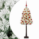 vidaXL Mű zsanéros karácsonyfa gömbökkel 120 cm 150 LED Meleg fehér