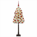 vidaXL Mű zsanéros karácsonyfa gömbökkel 120 cm 150 LED Meleg fehér