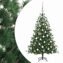 vidaXL Műkarácsonyfa gömbbel 120 cm 150 LED Meleg fehér PVC és Acél