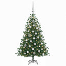 vidaXL Műkarácsonyfa gömbbel 120 cm 150 LED Meleg fehér PVC és Acél