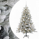 vidaXL Műkarácsonyfa gömbbel 150 cm 150 LED Meleg fehér PVC és fém