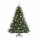 vidaXL Műkarácsonyfa gömbbel 120 cm 150 LED Meleg fehér PVC és fém