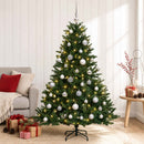 vidaXL Műkarácsonyfa gömbbel 120 cm 150 LED Meleg fehér PVC és fém