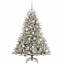 vidaXL Műkarácsonyfa gömbbel 120 cm 150 LED Meleg fehér PVC és fém