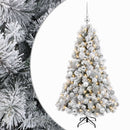 vidaXL Műkarácsonyfa gömbbel 120 cm 150 LED Meleg fehér PVC és fém