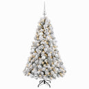 vidaXL Műkarácsonyfa gömbbel 120 cm 150 LED Meleg fehér PVC és fém