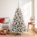 vidaXL Műkarácsonyfa gömbbel 120 cm 150 LED Meleg fehér PVC és fém