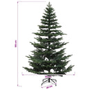 vidaXL Műkarácsonyfa gömbbel 150 cm 150 LED Meleg fehér PE és PVC Zöld