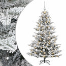 vidaXL Műkarácsonyfa gömbbel 150 cm 150 LED Meleg fehér PE és PVC