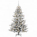 vidaXL Műkarácsonyfa gömbbel 150 cm 150 LED Meleg fehér PE és PVC