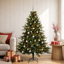vidaXL Műkarácsonyfa gömbbel 150 cm 150 LED Meleg fehér PVC és fém