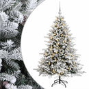 vidaXL Műkarácsonyfa gömbbel 120 cm 150 LED Meleg fehér PVC és fém