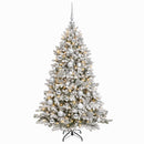 vidaXL Műfenyő gömbökkel 150 cm 150 LED Meleg fehér PVC és fém