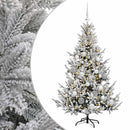 vidaXL Műkarácsonyfa gömbbel 120 cm 150 LED Meleg fehér PVC és fém