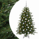 vidaXL Műkarácsonyfa gömbbel 120 cm 150 LED Meleg fehér PVC és fém