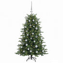 vidaXL Műkarácsonyfa gömbbel 150 cm 150 LED Meleg fehér PVC és fém
