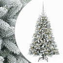 vidaXL Műfenyő gömbökkel 120 cm 150 LED Meleg fehér PVC és fém