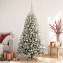 vidaXL Műfenyő gömbökkel 120 cm 150 LED Meleg fehér PVC és fém