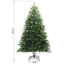 vidaXL Műfenyő gömbökkel 150 cm 150 LED Meleg fehér PVC és fém Zöld