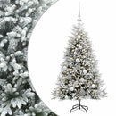 vidaXL Műfenyő gömbökkel 150 cm 150 LED Meleg fehér PVC és fém