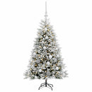 vidaXL Műfenyő gömbökkel 150 cm 150 LED Meleg fehér PVC és fém