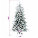 vidaXL Műkarácsonyfa gömbbel 120 cm 150 LED Meleg fehér PE és PVC