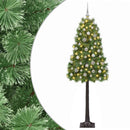 vidaXL Mű zsanéros karácsonyfa gömbökkel 150 cm 150 LED Meleg fehér