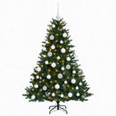 vidaXL Műkarácsonyfa gömbbel 120 cm 150 LED Meleg fehér PVC és fém