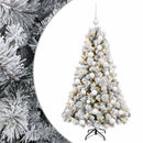 vidaXL Műkarácsonyfa gömbbel 120 cm 150 LED Meleg fehér PVC és fém