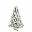vidaXL Műkarácsonyfa gömbbel 120 cm 150 LED Meleg fehér PVC és fém