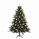 vidaXL Műkarácsonyfa gömbbel 150 cm 150 LED Meleg fehér PVC és fém