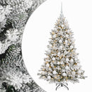 vidaXL Műfenyő gömbökkel 120 cm 150 LED Meleg fehér PVC és fém