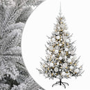 vidaXL Műkarácsonyfa gömbbel 120 cm 150 LED Meleg fehér PVC és fém
