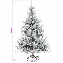 vidaXL Műkarácsonyfa gömbbel 120 cm 150 LED Meleg fehér PVC és fém
