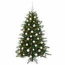 vidaXL Műkarácsonyfa gömbbel 150 cm 150 LED Meleg fehér PVC és fém
