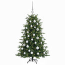 vidaXL Műkarácsonyfa gömbbel 120 cm 150 LED Meleg fehér PVC és fém