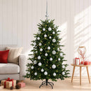 vidaXL Műkarácsonyfa gömbbel 120 cm 150 LED Meleg fehér PVC és fém