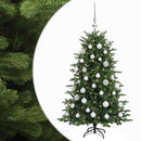 vidaXL Műkarácsonyfa gömbbel 150 cm 150 LED Meleg fehér PVC és fém