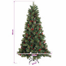 vidaXL Műkarácsonyfa gömbbel 150 cm 150 LED Meleg fehér PVC és fém