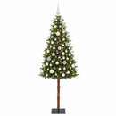 vidaXL Műfenyő gömbökkel 120 cm 150 LED Meleg fehér PVC és fém Zöld