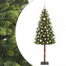 vidaXL Műfenyő gömbökkel 150 cm 150 LED Meleg fehér PVC és fém Zöld