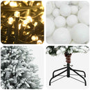 vidaXL Műfenyő gömbökkel 120 cm 150 LED Meleg fehér PVC és fém