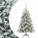 vidaXL Műfenyő gömbökkel 150 cm 150 LED Meleg fehér PVC és fém