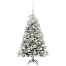 vidaXL Műfenyő gömbökkel 150 cm 150 LED Meleg fehér PVC és fém