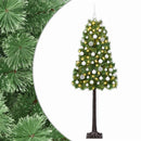 vidaXL Mű zsanéros karácsonyfa gömbökkel 150 cm 150 LED Meleg fehér