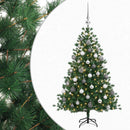 vidaXL Műkarácsonyfa gömbbel 120 cm 150 LED Meleg fehér PVC és Acél