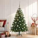 vidaXL Műkarácsonyfa gömbbel 120 cm 150 LED Meleg fehér PVC és Acél