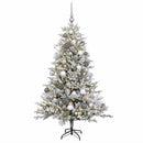 vidaXL Műfenyő gömbökkel 120 cm 150 LED Meleg fehér PVC és fém