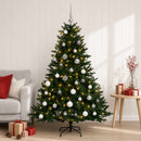 vidaXL Műkarácsonyfa gömbbel 150 cm 150 LED Meleg fehér PVC és fém